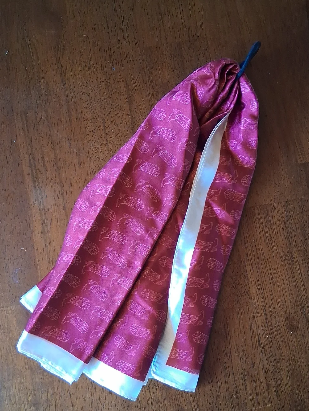 Anthropologie Hair Bandana Tie Boots Print Red